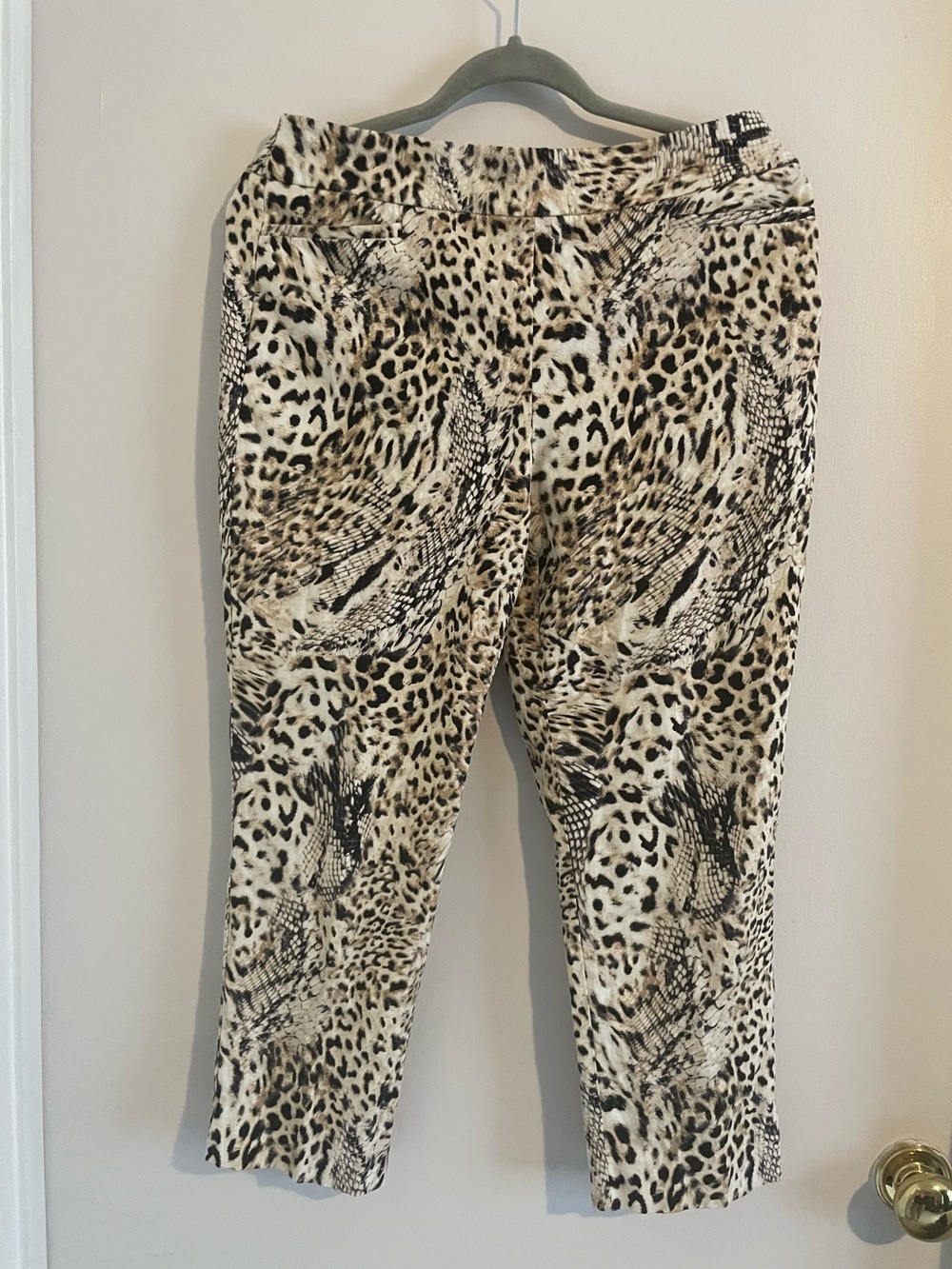 Chico’s Leopard Snake Print Ankle Pants Sz 0.5 (US 6) EUC 415